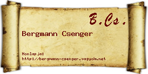 Bergmann Csenger névjegykártya